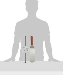 Grill, Dump Truck, Stainless Steel, Riveted Smooth Wooden Handle, Commercial Grade, a Perforated Solid Spatula, 2-piece Set 8 31mMygtD iL