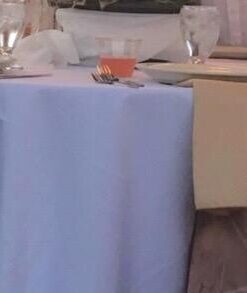 Craft And Party Round Tablecloth, 120 Inch White Tablecloth, Polyester Fabric Washable Table Cloth for Home, Party, Wedding or Restaurant Use. 120" Round 25 31mvVo0S4JL