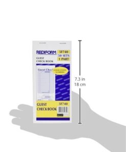 Rediform Guest Check Pad, White, 3.375 x 7 Inches, 50 Forms (5F740) 5 31n5E2uhNvL