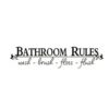 Black 5.5" x 22" Bathroom Rules Wash Brush Floss Flush Quote Saying Wall Sticker Home Decal Decor for Bathroom 5.5" x 22" Black 21 31opAdSXruL