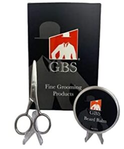 G.B.S Men's Premium Beard Kit, Oval Wood Handle Boar Bristle Brush, Beard Comb, Beard Balm and Nose Hair and Mustache Trimming Scissors 7 31pFgLdxR4L