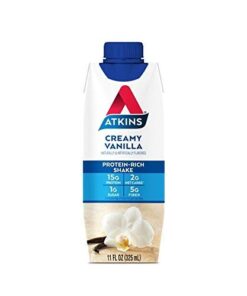 Atkins Gluten Free Protein-Rich Shake, Creamy/French Vanilla, Keto Friendly, (Packaging may vary) , 11 Fl Oz (Pack of 4) 8 31pYeUk8FEL