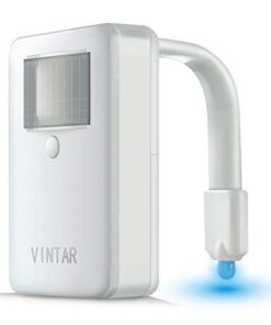 VINTAR 16-Color Motion Sensor LED Toilet Night Light,Toilet Bowl Lights,Cool Gadgets,5-Stage Dimmer, Light Detection