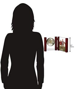 Howard Miller Alex Portrait Table Clock 645-618 – Hinged Wood, Glass Alarm Clock, Picture Frame, Satin Rosewood Hall Finish Side Columns, Quartz Alarm Movement 7 31qdLEfn3yL