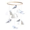 Sorrel + Fern Baby Crib Mobile (Birds and Clouds) - Felt Nursery Ceiling Decoration and Baby Shower for Girls & Boys - Grey & White Birds & Clouds 53 31qtXT6YueL