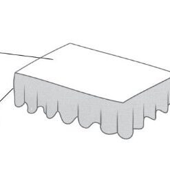 Alternative view of American Baby Company 100% Natural Cotton Percale Ruffled Crib Skirt, White, 52"L x 28"W + 13.5"