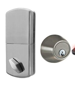 Alternative view of MiLocks WF-02SN Digital Deadbolt Door Lock with Keyless Entry via Remote Control for Exterior Doors, Satin Nickel