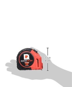 QUICKDRAW PRO Easy-Read Self Marking 25' Foot Tape Measure - 1st Measuring Tape with a Built in Pencil - Contractor Grade Steel Tape - Power Locking Tape Ruler EASY READ - 25' Measuring Tape 19 31rt9tzMwGL