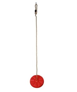 SUMMERSDREAM Disc Seat Rope Swing Set - Easy to Hang - Monkey Swing Disk for Kids to Play Outdoors (Red) Red 13 31uJ5mcALKL