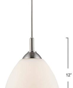 Possini Euro Design Brushed Nickel Plug in Swag Mini Pendant Lighting Fixture 9" Wide Modern Opal Glass Dome Shade for Dining Room Living House Foyer Kitchen Island Entryway Bedroom High Ceilings 21 31uiaxwlX7L