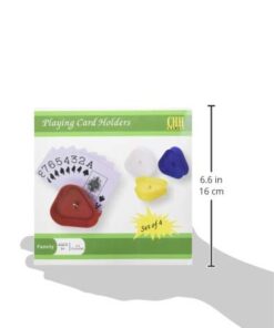 4 Piece Triangular Card Holders in Red, White, Yellow & Blue, Multi 8 31v7t2KemkL