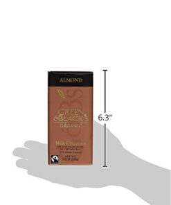 Green & Black's Organic Milk Chocolate with Almonds, 37% Cacao, 3.5 Ounce Bars (Pack of 10) 3.5 Ounce (Pack of 10) 15 31wQ1RJj4L