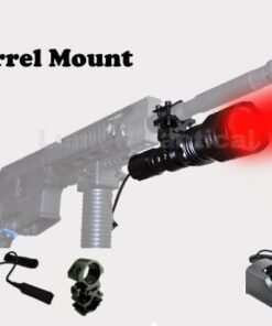 WINDFIRE WF-802 350 Lumens Waterproof Tactical Flashlight 250 Yards Long Range Throwing RED LED Coyote Hog Hunting Torch with Pressure Switch & Barrel Mount 15 31wTEolnmLL