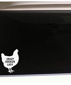 Alternative view of Crazy Chicken Lady 6" Vinyl Sticker DecalL43 Farm Life Farming Farmer Eggs Homegrown Rooster Hens Animals Pets