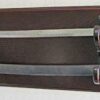 Sword/Saber Display Plaque Rack Holder Wall Rack, Alternative to Display Case Mahogany