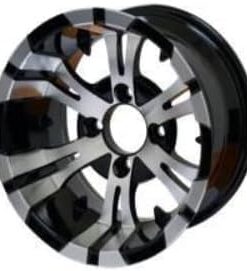10" VAMPIRE Machined/Black GOLF CART WHEELS AND 205/50-10 Low Profile Golf Cart Tires Combo - Set of 4 23 31x8WIfUQYL