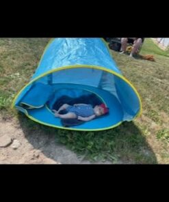 Sunba Youth Baby Beach Tent, Baby Pool Tent, UV Protection Infant Sun Shelters Beach Shade Tent, Pop Up Baby Tent for Beach Blue 24 31y1mT324ML