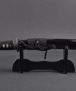 Handmade Sword - Black Lacquered Wood, Deluxe Table Stand for Katana or Wakizashi Swords, Sword Table Display Holder Single Tier Table for Tanto Stand 9 31y67GJKkAL