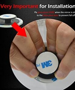 Ampper Blind Spot Mirror, 2" Round HD Glass Frameless Convex Rear View Mirror, Pack of 2 28 31yWL2Ff3sL