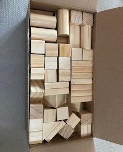 Oojami Wooden Building Blocks Set - 120 Blocks in 6 Shapes w/a Carrying Storage Bag (Natural) 11 31yg4EgSL