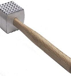 NEW, Extra Large Heavy-Duty Meat Tenderizer Mallet, Meat Tenderizer Hammer, Double-sided, Commercial-Grade, Wood Handle by Onesource