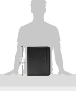 Samsill Professional Resume Padfolio with Secure Zippered Closure, 10.5 x 13 inches, Sleeve for 10.1 inch Tablet, 8.5 x 11 Notepad, Black Full Size 42 31zKqey XoL
