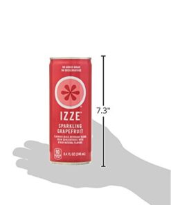 IZZE Sparkling Juice, Grapefruit, No Added Sugars, No Preservatives, Non-GMO, 8.4 Fl Oz Can (Pack of 24) 8.4 Fl Oz (Pack of 24) 33 31zzdDv88uL