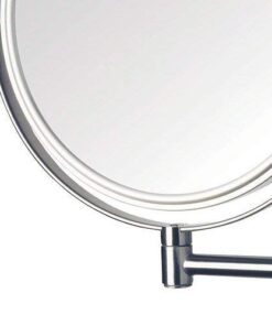 JERDON Two-Sided Wall-Mounted Makeup Mirror - Makeup Mirror with 5X Magnification & Wall-Mount Arm - 8-Inch Diameter Mirror with Nickel Finish Wall Mount - Model JP7506N 23 41 ZBEaCrnL 2