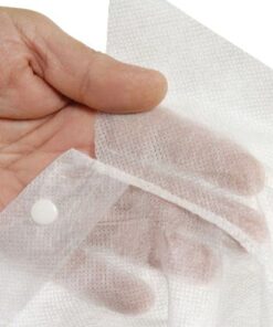 CLEANPRO® Disposable Polypropylene Snap Closure Lab Coats with Elastic Wrists, White, 30 Count Medium 4 41 o RQmMYS