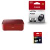 Canon Wireless All-In-One Color Inkjet Printer with Mobile and Tablet Printing, Red + Cartridge Ink Black + Color Ink Cartridge Printer + Ink Bundle 27 41 y o4joeL