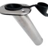 SeaLux Marine 30 Degree Flush Mount Stainless Steel Fishing Rod Holder with Cap and Liner 9 410 uNkT3wL