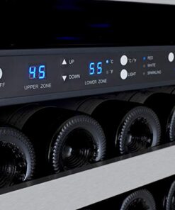 Allavino VSWR172-2SSRN FlexCount Series 172 Bottle Dual Zone Wine Refrigerator with Right Hinge Stainless Steel 11 410ARQubx2L