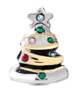 LovelyJewelry Snowflake Snowman Gift Gold/Silver Plated Charm Dangle Bead For Bracelet 7 410OM05Rc7L