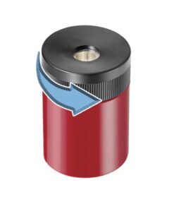 Alternative view of STAEDTLER pencil sharpener, premium quality sharpener with screw-on lid, prevents accidental openings, compact size for pencil case and work-station, 511 63BK (Pack of 1) , Assorted colors. 1 Pack