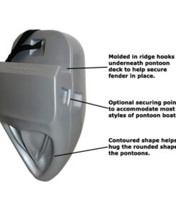 Taylor Made Fender for Pontoon Boats, Molded-in Ridge Hook Design, Contoured Shape Hugs Rail Profile, Securing Straps Included, American Made, White – 2020108236 7 411AsZ3yRqL