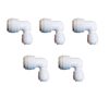 Malida 1/4 Inch OD 3/8 Inch OD Elbow Push Fit Tube Union Connect Filtered water fittings (5-pack) 9 411MiWp odS