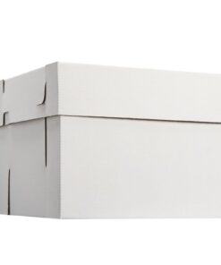 W PACKAGING WPCKB108 10x10x8 White/Kraft Plain 8" Deep Cake Box W/Window, E-Flute (Pack of 25) 8 411UrYu86 L