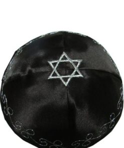 Kippah with Star of David-Black 7 411cI2KJWXL