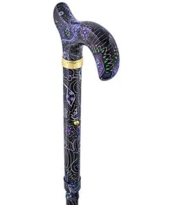 Purple Majesty Adjustable Folding Designer Derby Cane with Retractable Ice tip 14 411gVNZGl2L