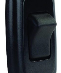 JR Products 12225 Black Single SPST On-Off Switch with Bezel