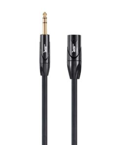 Alternative view of Monoprice XLR Male to 1/4Inch TRS Male Cable - 6 Feet | 16AWG, Gold Plated - Stage Right Series Black 6ft