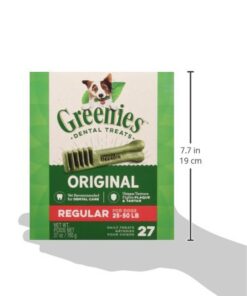 GREENIES Original Regular Natural Dog Dental Care Chews Oral Health Dog Treats, 27 oz. Pack (27 Treats) 27 Count (Pack of 1) 40 4133Q5jIdEL
