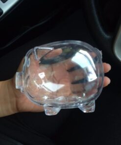 Windy City Novelties Small Educational Kids Clear Plastic Piggy Banks 29 413FB YyOmL