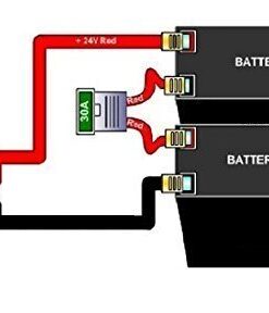 Alternative view of 12 Volt 7Ah Electric Scooter Batteries High Performance - Set of 2 Includes New Wiring Harness Fits: Razor Ground Force Go Kart Beiter DC Power
