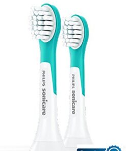 Philips Sonicare for Kids 3+ Genuine Replacement Toothbrush Heads, 2 Brush Heads, Turquoise and White, Compact, HX6032/94 Kids 3+ 31 413TNI7T2ML