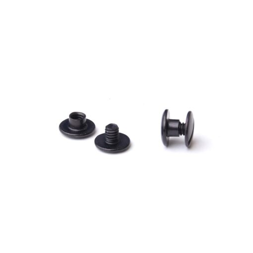 TRUBIND Chicago Screw and Post Sets - 1/8 inch Post Length - 3/16 inch Post Diameter - Black Aluminum Hardware Fasteners - 100 Screws with 100 Posts for Binding, Albums, Scrapbooks - (100 Sets/Bx)