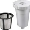 Reusable Coffee Holder and Filter Set, Grey 3 part with filter basket works with Keurig My K-Cup Home brewers by PureWater Filters Pack of 1 13 413j i8Gv6L