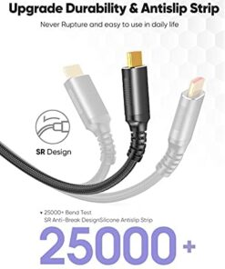 Snowkids 10K 8K HDMI Cable 2.1 10FT/3M 48Gbps, Certified 48Gbps High Speed 3D 8K60 4K120 144Hz Braided HDMI Cord eARC HDR10 HDCP 2.2&2.3 Compatible with Roku TV/PS5/HDTV/Blu-ray Black 10feet 1 24 414AZEEbGyL 4