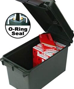 MTM AC50C-40 Ammo Can, 50-Caliber, Heavy-Duty Dual Latching System, Rugged Polypropylene Plastic, O-Ring Seal System, Water Resistant, Bulk Ammo Storage, USA Made, Black 50-Caliber Ammo Can 24 414HYG ODTL
