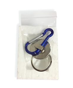 Super-Strong Neodymium Magnet Holds 35 Lbs! Carabiner Snap Hook & Split Ring Pack of 1 13 414gQYcT5hL